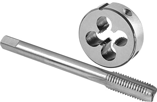Burkit 1 taraud et filière M9,5 x 1 pour droitier, 1 taraud fileté M9,5 x 1 et filière ronde