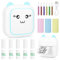 Comuis Sharp Mini Imprimante Photo Portable, imprimante Thermique instantanée sans Fil Bluetooth avec 10 Rouleaux de Papier Thermique, imprimante pour Photos liste d'étiquettes (D)