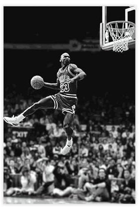 AMATWI Poster su tela con stella del basket Michael Jordan 60, decorazione per camera da letto, sport, ufficio, camera da letto, regalo, senza cornice, 30 x 45 cm