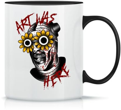 Moonai Art The Clown Terrifier 2 Classic Ceramic Coffee Mug White Black Pink Magic 330ml
