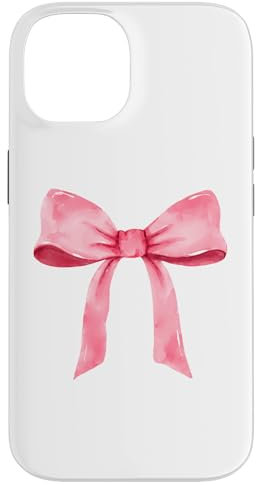 Hülle für iPhone 14 Coquette Pink Bow Y2K, Rosa Kokette Girly Ribbon Rosa Schleife