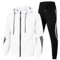 Udbeksid Jogginganzug Herren 2-Teilig Trainingsanzug Hausanzug Oversized Pullover Hoodie Und Baggy Baumwolle Jogginghose Sportanzug Kapuzenpullover Kapuzenjacke Jogginghose Jogginganzug Set