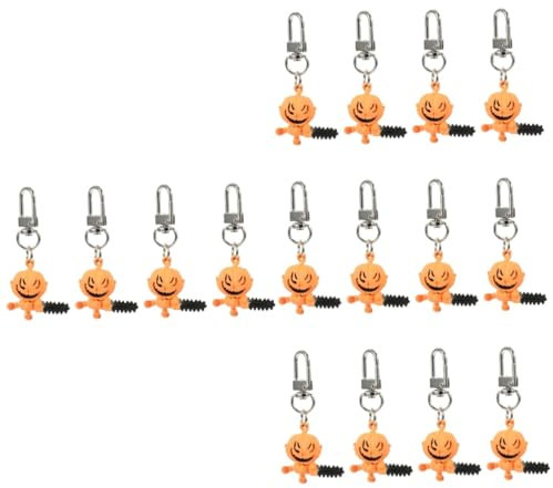 TENDYCOCO 16 Pcs Chainsaw Keychain Scary Key Chain Key Chain Adorn Electric Chainsaw Key Ring Part Pumpkin Pattern Keychain Adorn Horror Keychain Spooky Keychain Decor Zinc Alloy
