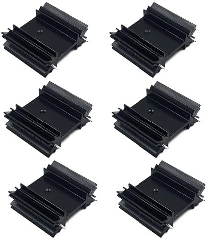 Awxlumv TO-220 TO-247 Kühlkörper, 30 mm x 34 mm x 12 mm, Kühlkörper für LM78XX Spannungsregler, Power-MOSFET-Transistor (6er-Pack)