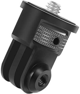 Xiciki Aluminium 1/4 Zoll Adapter, Drehbar Stativ Gewinde Adapter,360°Einstellung Stativ Adapter,Aluminium Stativ Adapter für GoPro,Adapter für Sony, Xiaomi oder Andere Aktion Kamaras
