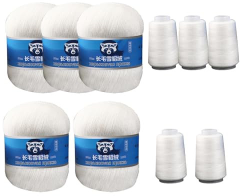 Kaschmir Soft Nerz-Samt Wolle Garn Für Handstricken | Kaschmirgarnknäuel | Lange Plüschwolle Häkelgarne | Weiches Langes Plüsch-Kaschmirgarn Pelzhaar-Nerz-Kaschmirgarn Zum Handstricken Häkeln
