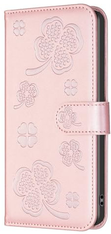 Ucikov Cover per Apple iPhone 11,Modello Fiori Fortunati Custodia in Pelle a Portafoglio Flip Sottile Antiurto Cover Protettiva per Apple iPhone 11,Rosa