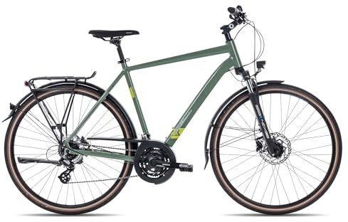 2R Manufaktur TRX24 | Trekkingbike | 28 Zoll Herrenfahrrad | 24-Gang Schaltung | hydraulische Scheibenbremse | inkl. Straßenausstattung, Farbe:Irish Khaki, Rahmengröße:62 cm, Laufradgröße:28 Zoll