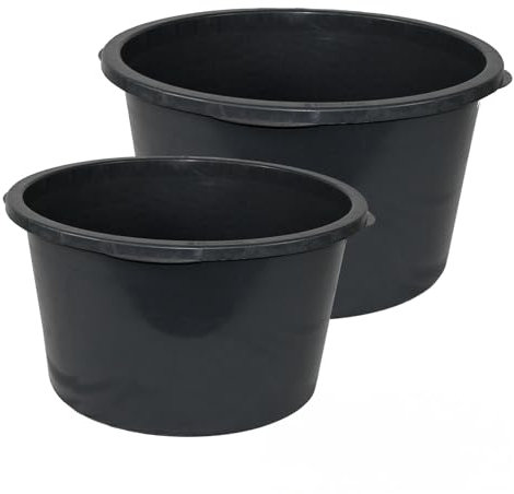 Friesenthal Mörtelkübel, in 40L, 65L und 90L ohne Henkel, Baukübel, Made in Germany - Blauer Engel (3er)