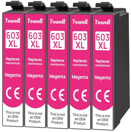 Yowell 603XL Magenta Druckerpatronen Kompatibel für Epson 603XL 603 XL für Expression Home XP-2100 XP-2150 XP-3100 XP-3105 XP-3150 XP-4100 XP-4155 Workforce WF-2810 WF-2830 WF-2835 WF-2840 WF-2850