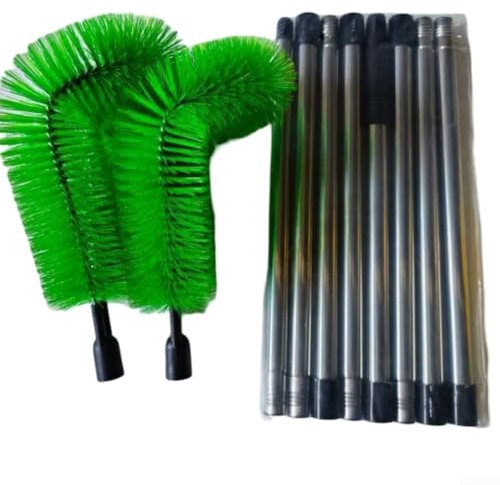Adjustable Gutter Cleaning Tool 10 5ft Brush for Effective Roof and Gutter Debris Management (C)