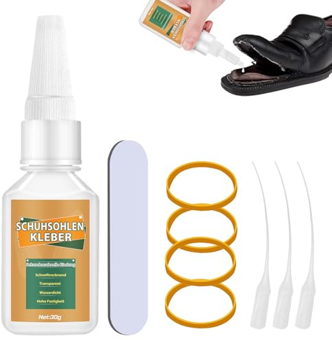 Schuhkleber, Schuhkleber Extra Stark Wasserfest, Transparenter Schuhsohlenkleber, Professioneller Schuh Kleber Zum Reparieren Von Getragenen Schuhen, Stiefeln, Leder Usw (30g) (30g)