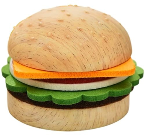 Burger-untersetzer-set, 5-teilig, Lustige Getränkeuntersetzer, Kaffeetassen-isoliermatte, Rutschfeste Untersetzer, Mehrlagige Tischmatte, Antiverbrühungsmatte, Isolieruntersetzer, Heimdekoration
