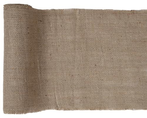 Santex Tischläufer Jute Natur 26 cm x 5 m Natur - Tischband Tischdeko Dekostoff Jutestoff - 5276