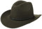 Lipodo Westernhut Herren/Damen - Westernhut aus Wollfilz - Made in Italy - Cowboyhut mit formbarer Krempe - Outdoorhut mit Lederband - Hut aus Filz - Sommer/Winter Oliv S (54-55 cm)