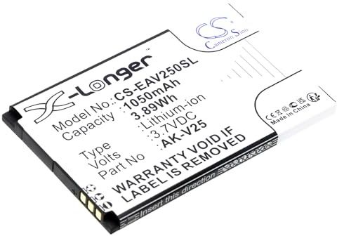 CS-EAV250SL Akku 1050mAh Kompatibel mit [Emporia] Active Senior, Euphoria, Pure, Pure Euphoria, V25, V25001, V50, V50001, V50-4G001 Ersetzt AK-V25, AK-V25 (V2.0)