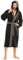 aqua-textil Sylt Accappatoio con Cappuccio Bicolore Lungo Tasche Applicate Cuciture Decorative Donna Uomo Unisex Puro Cotone M Nero Grigio Antracite