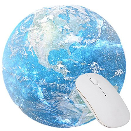 KINGCOO Gaming Mauspad, Office und Gaming Mauspad/Mousepad Runde Mousemat Mausunterlage mit Rutschfestem Gummi Mousepad (Erde)