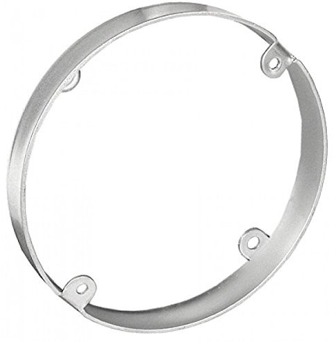 2 Pcs, 4 In. Round Pan Box Extension Ring, 1/2 In. Deep, Zinc Plated Steel Used to Mount Ceiling & Wall Lighting Fixtures to Provide Additional Wire Capacity