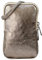 SH Leder - Jana - G269 - Sac à bandoulière multifonction en cuir véritable - Pour femmes - Amovible - Réglable - Pour téléphone portable allant jusqu'à 6,8 - 11 x 18 cm, bronze métallique, Small