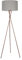 MiniSun | Modern Brushed Chrome Metal Tripod Floor Lamp with a Pale Grey Shade | Floor Lamps & Torchieres, Home Décor, Improvement & Lifestyle Essential