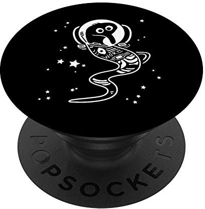 Wurm an einer Schnur Meme Wormstronaut Retro Space Suit PopSockets mit austauschbarem PopGrip