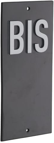 THIRARD - Plaque de signalisation BIS, marquage blanc sur fond noir, panneau ABS à visser, 56x120mm