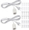 DiCUNO E27 Lampenfassung mit Schalter, E27 Lampensockel mit 4M Netzkabel und EU Stecker, für Lampenaufhängung, Pendelleuchten, Deckenlampen, DIY Projekte, Weiß, 2er-Pack