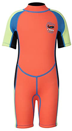 Kinder Shorty Neoprenanzug, 2,5 mm Neopren, einteiliger Badeanzug, UV-Schutz, Badeanzüge für Mädchen, Jungen, Schwimmen, Tauchen, Schnorcheln, Surfen