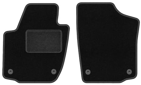 Velours-Fußmatten vorne passend für Skoda Rapid 2013-2019, Schwarz, LUX | passend für Liftback/Limousine/Spaceback/Kombi; Velours-Teppich (Polypropylen), ca. 6,5 mm