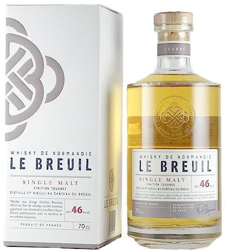 Whisky Le Breuil Finition Tourbée 46° - 70 cl avec étuis