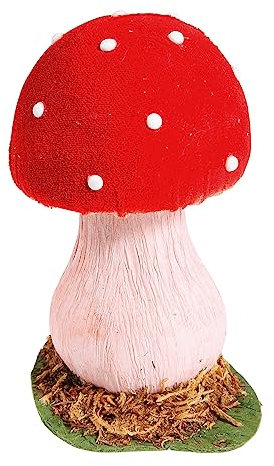 Deko Fliegenpilz 13 x 10 cm weiß, rot Deko-Pilz künstlicher Pilz Aufsteller Herbstdekoration Gepunkteter Fliegen-Pilz Dekoration