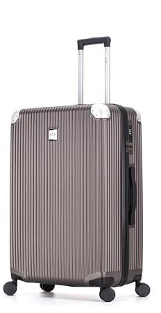 ATX Luggage Suitcase Large on 4 Dual Spinner Wheels Super Lightweight ABS Hard Shell Hold Check in with Built-in TSA Lock (Light Bronze, 110 Liter)