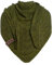 KNIT FACTORY - Dreiecksschal Sally - Damen Strickschal mit Wolle - Grob gestrickten Schal - Hochwertige Qualität - XXL Schal - 220x85 cm - Moosgrün/Khaki