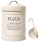 Colcolo Bocal en Fer Blanc Rustique en Métal pour Cuisine 3L avec, Farine