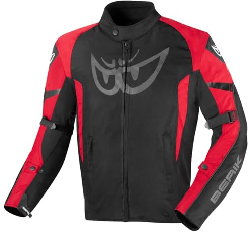 Berik Tourer Evo wasserdichte Motorrad Textiljacke, schwarz/rot, 58