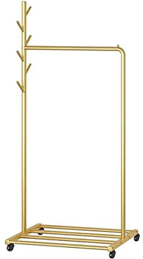 Portemanteau sur Pied Porte-manteau sur pied for la maison Porte-manteau simple et simple for la maison Porte-manteau sur pied à une seule tige Or Noir Porte-manteau sur pied Porte-manteaux ( Color :