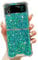 LCHULLE Designed for Samsung Galaxy Z Flip 4 Case,Girly Women Glitter Bling Bumper Shockproof Phone Case Ultra-Thin Hard PC Back Soft TPU Frame Cover for Samsung Z Flip 4 5G(2022)-Green