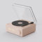 Réveil en vinyle sans fil avec haut-parleur - Petit tourne-disque - Cadeau stéréo intelligent (rose)