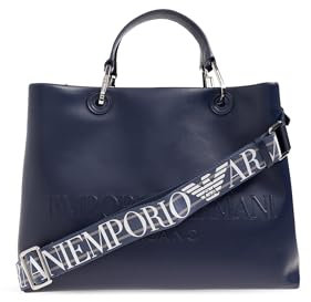 Emporio Armani MyEA Handtasche Medium Maxi Logo Prägung Y3D165 YWN3E dunkelblau, blau, 37 x 29 x 13 cm