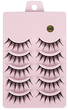 5 Paires Naturels Faux Cils Japonais Cosplay Faux Cils Cils Épais Extension Cils Faux Cils Japonais Faux Cils