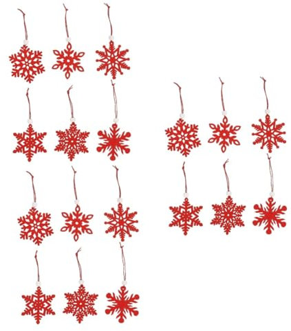 Cabilock 18stücke Weihnachts-Schneeflocken Dekorationsanhänger Weihnachtsbaum Schmuck Party Deko Für Festliche Anlässe