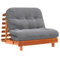 vidaXL Futon Schlafsofa mit Matratze, Bettsofa mit verstellbaren Rückenlehne, Schlafcouch für Wohnzimmer Schlafcouch, Klappsofa, Wachsbraun Massivholz Kiefer