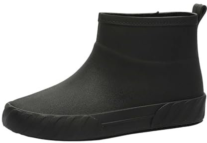 Generico Stivali Indianini Estivi Stivali Donna Dottor Scarpe Casual Antiscivolo da Pioggia da Donna Stivaletti Corti Scarpe Casual da Donna Outdoor Scarpe Stivaletti Donna Stivaletti (Black, 38)