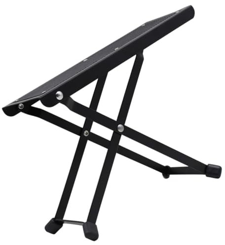 BESTonZON Gitarren Fußhocker Faltbar Höhenverstellbare Fußstütze Für Gitarre Stabil Und Langlebig Für Proben Und Auftritte Komfortable Haltung Für Musiker