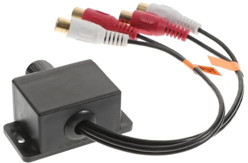 Angoily Fernpegelregler Auto Lautstärkeregler Mit 2 Cinch Steckern Metallgehäuse 27cm Für Verstärker Bass Steuerung Im Fahrzeug