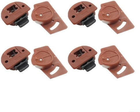 Muebles de interior para puerta corredera con ruedas y guías de fácil instalación para armarios y armarios (4 pares)