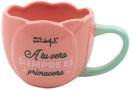 Mr. Wonderful Mr.Wonderful-Taza 3D Rosa-A tu vera, siempre es primavera, multicolor (2505010476W0ESP)