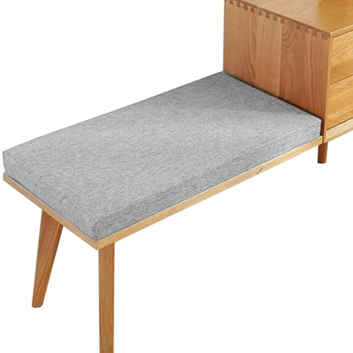 Bankkissen Bankauflage Stuhlkissen für Fensterbank,Waschbar Abnehmbarem Gartenbankauflage rutschfeste Bankpolster Schaukel Sitzkissen für Outdoor,Gartenmöbel,Terrasse,Drinnen(Light gray,70x40cm x3cm T