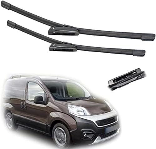 HLONFD Premium Scheibenwischer Set Compatible für FIAT Fiorino MK3 2008-2013- Langlebig und Allwettertauglich